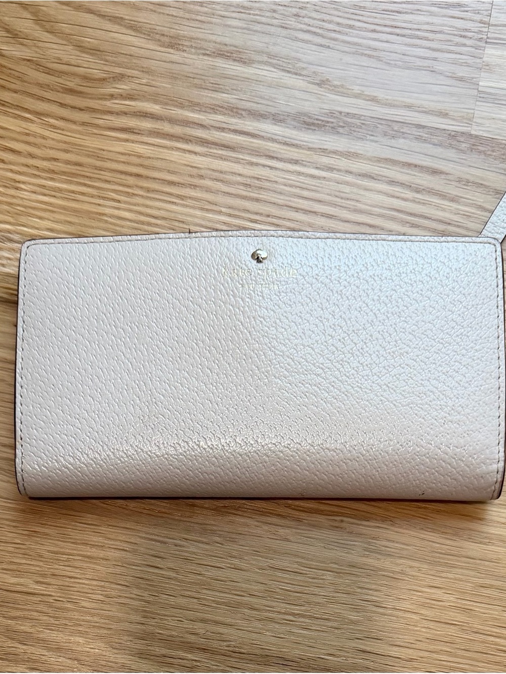 kate spade Cream Pebbled Leather Continental Wallet